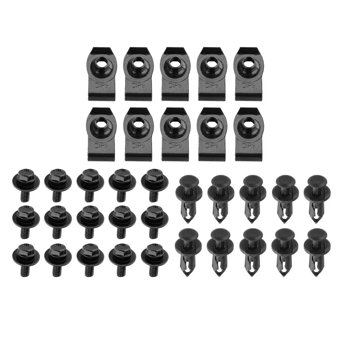 70 x Body Bolts & U-nut Clips for Engine Under Cover Splash Shield Guard