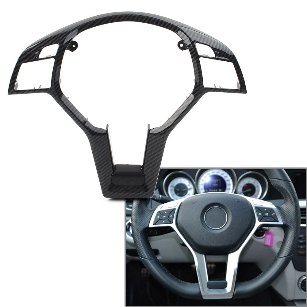 Carbon Steering Wheel Trim Cover for Mercedes Benz CLA/SLK (2014-2020)