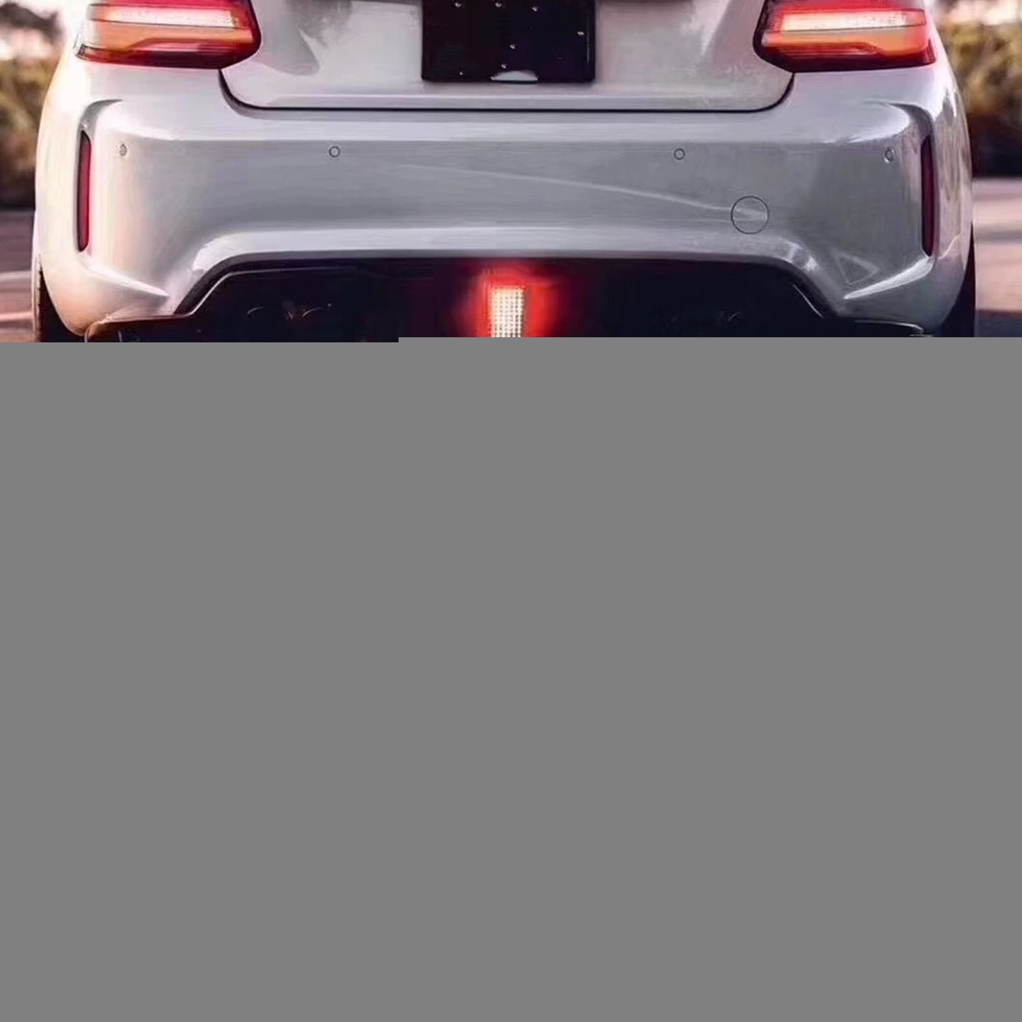 Rear Bumper Diffuser Lip w/ Lights for BMW 2 Series F87 M2 (2016-2022)