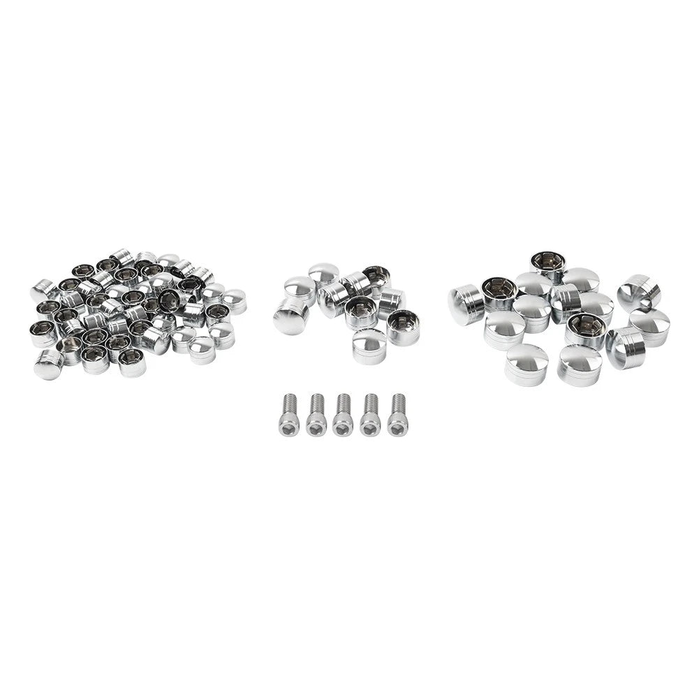 75X Chrome Engine Bolt Topper Caps for Harley Touring Road Street Glide (07-16)
