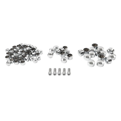75X Chrome Engine Bolt Topper Caps for Harley Touring Road Street Glide (07-16)