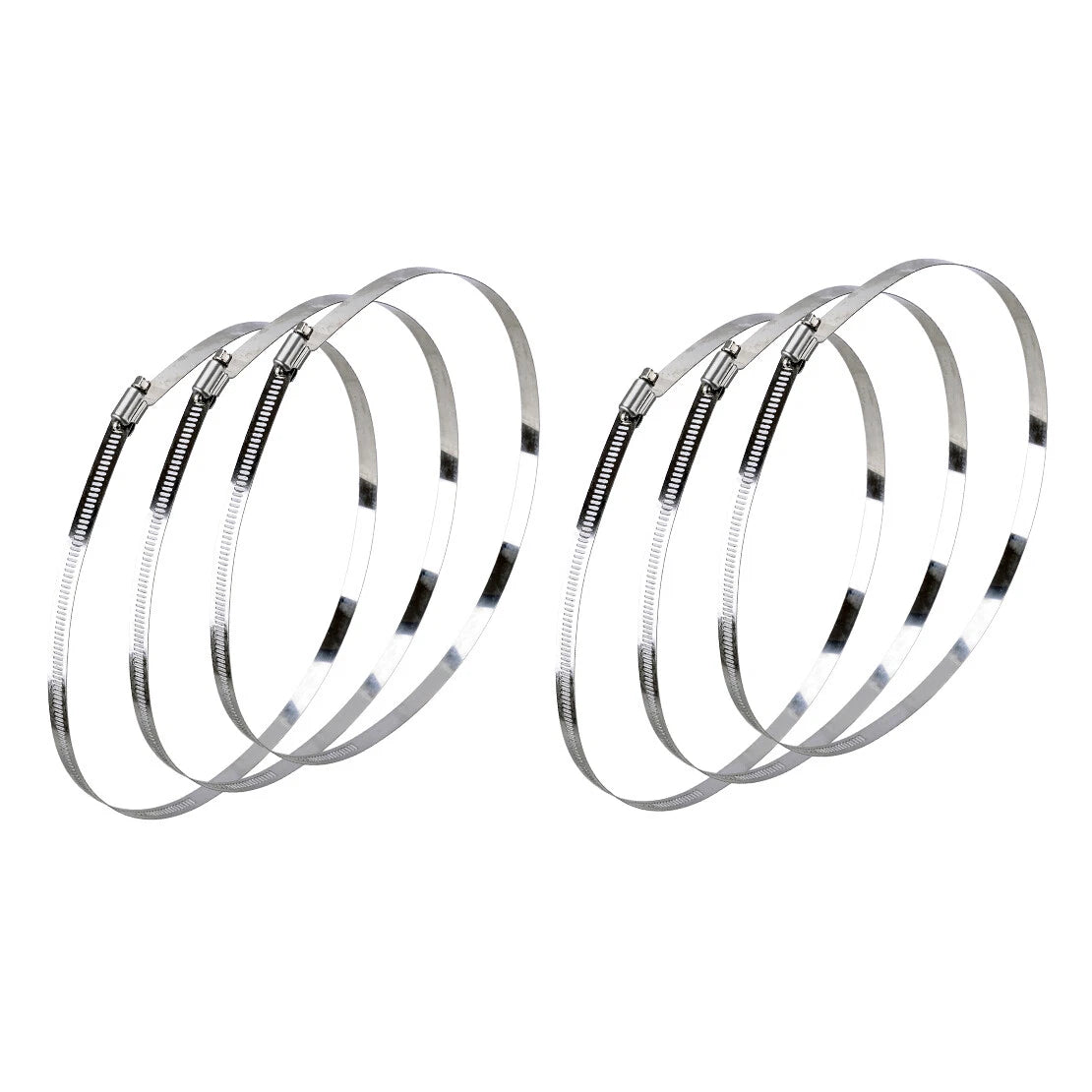 12pc 10" 304 Stainless Steel Hose Clips for Duct Clamp - Fits Various Models