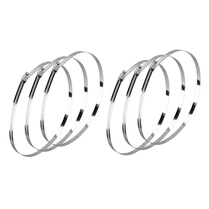 12pc 10" 304 Stainless Steel Hose Clips for Duct Clamp - Fits Various Models