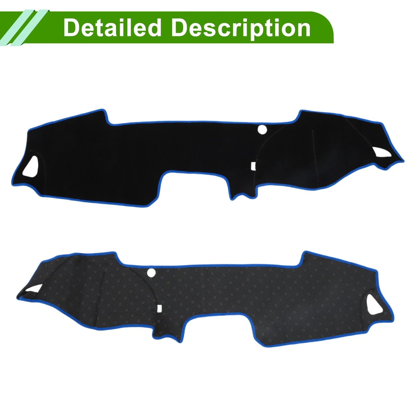 Dashboard Cover Mat for Mazda MX-5 ND RF Miata (2016-2023) Black Blue 1 Set