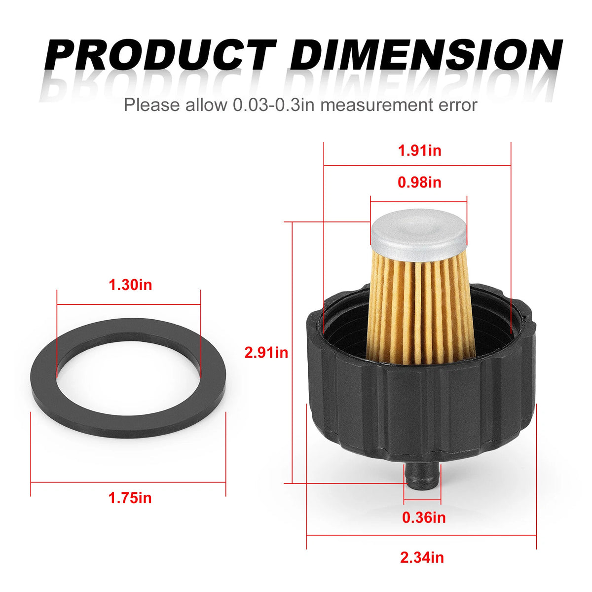 Fuel Filter & Gasket for Yamaha Golf Cart G2 G5 G8 G9 G11 G21 (1986–2004)