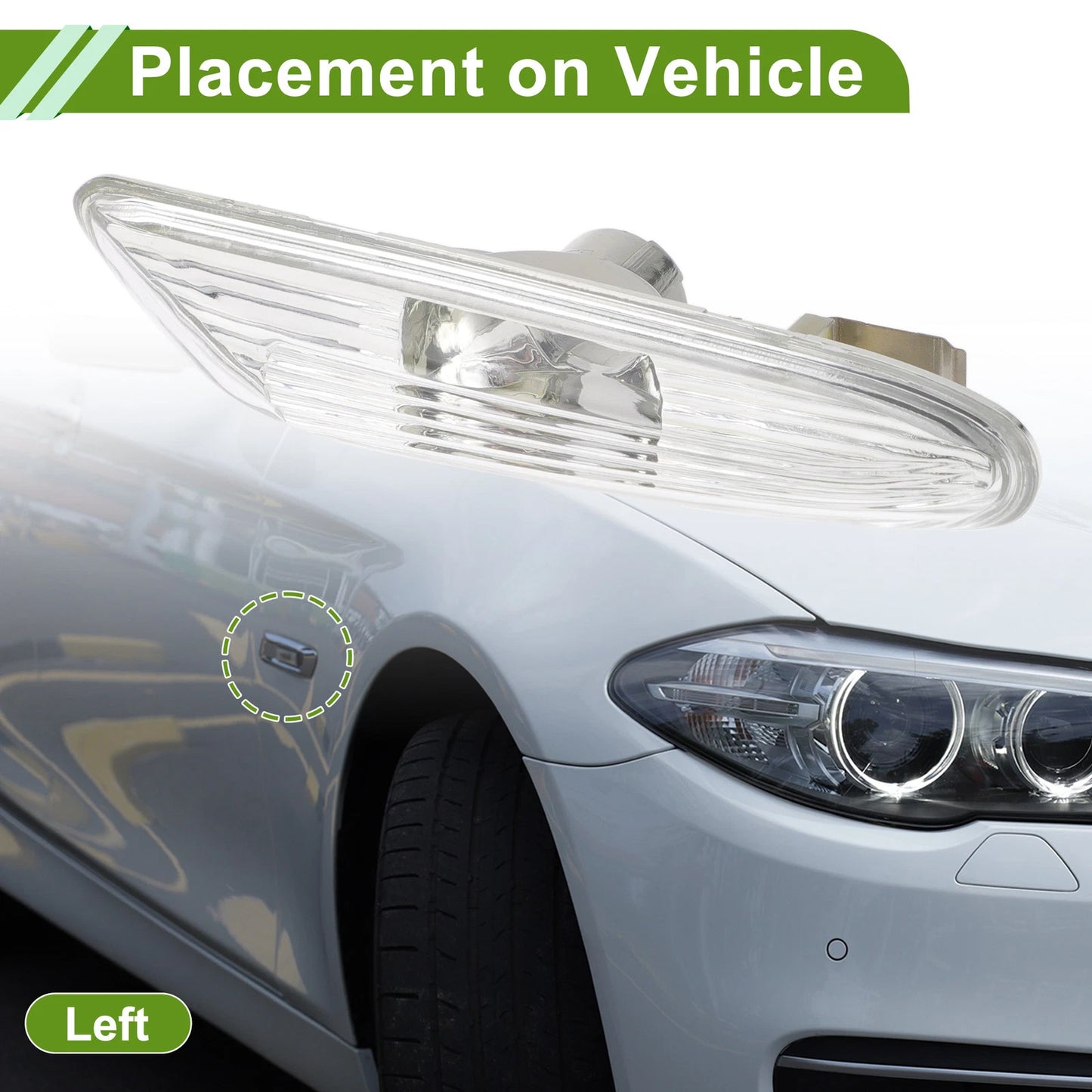 Left Side Marker Light Cover for BMW 3 Series E90 (2006-2010)