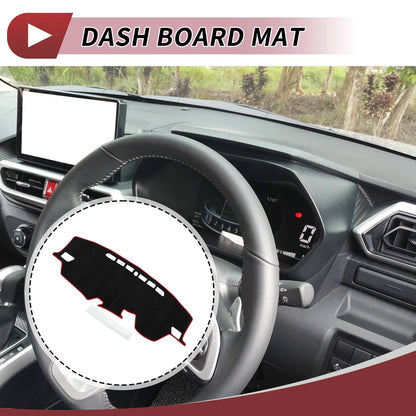 Dashboard Cover Mat for Toyota Raize (2013-2020) Sun Protector Black Red