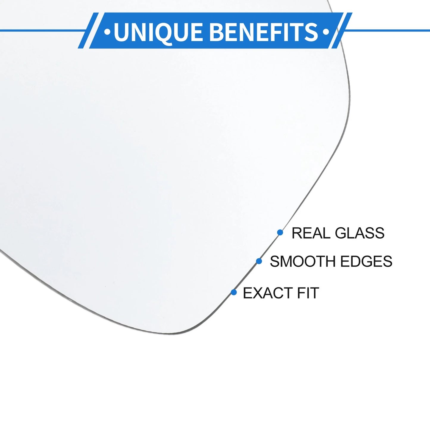 Heated Left Passenger Side Mirror Glass for Ford Transit Custom (2023)