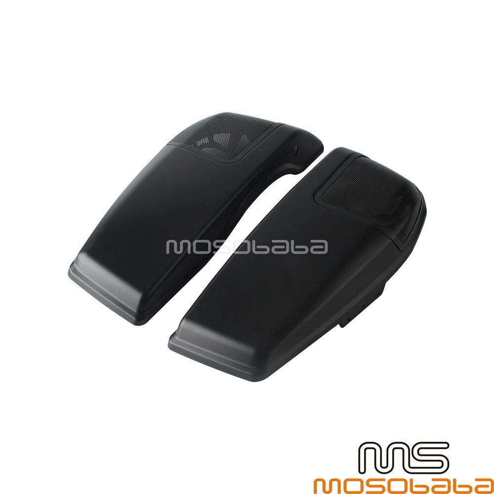 Black Saddlebag Speaker Lids Covers for Harley Road Glide FLTRX & Street Glide FLHX (2015-2023)
