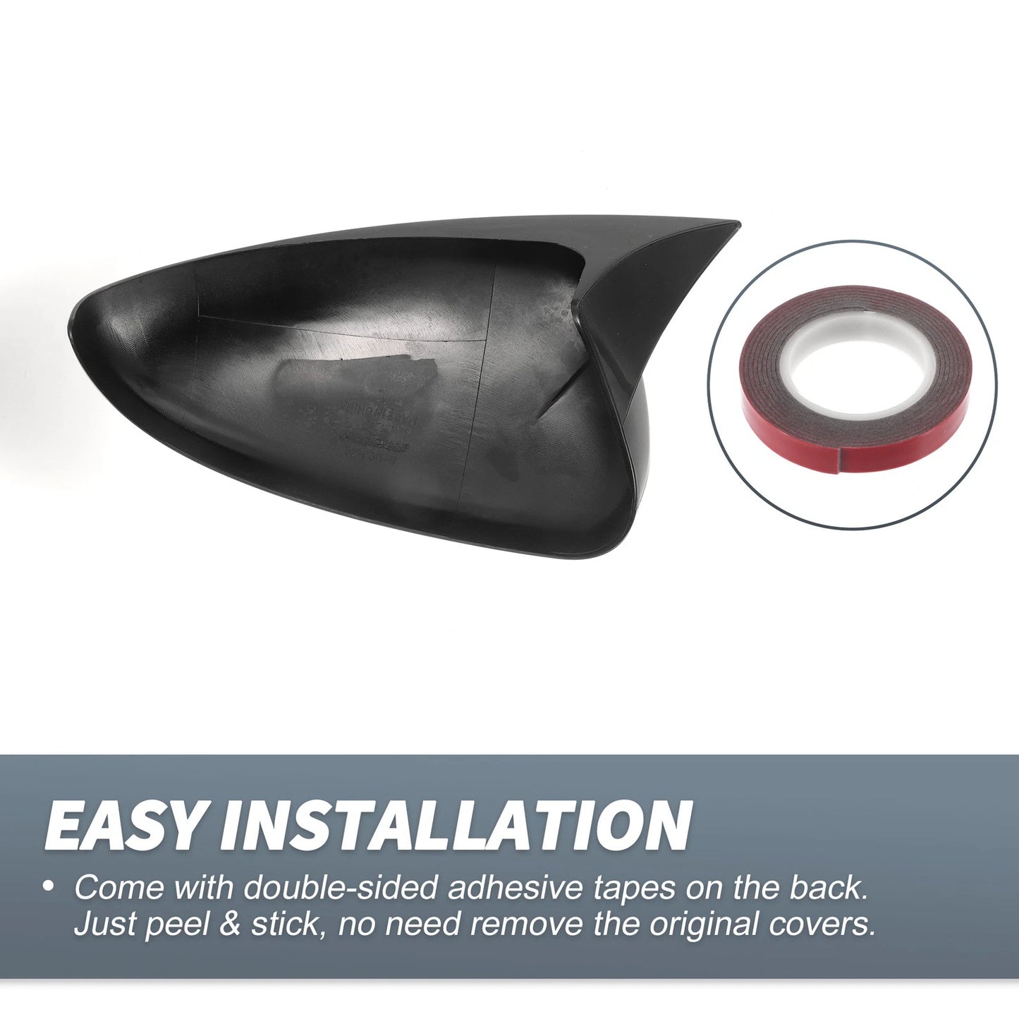 Rearview Mirror Cover Overlay Gloss Black for Chevrolet Cruze (2009-2015)