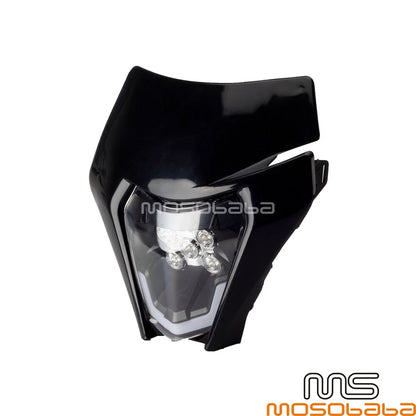 Black LED Headlight Assembly for EXC TPI SIX DAYS 300 EXC-F XC-W (2017-2023)