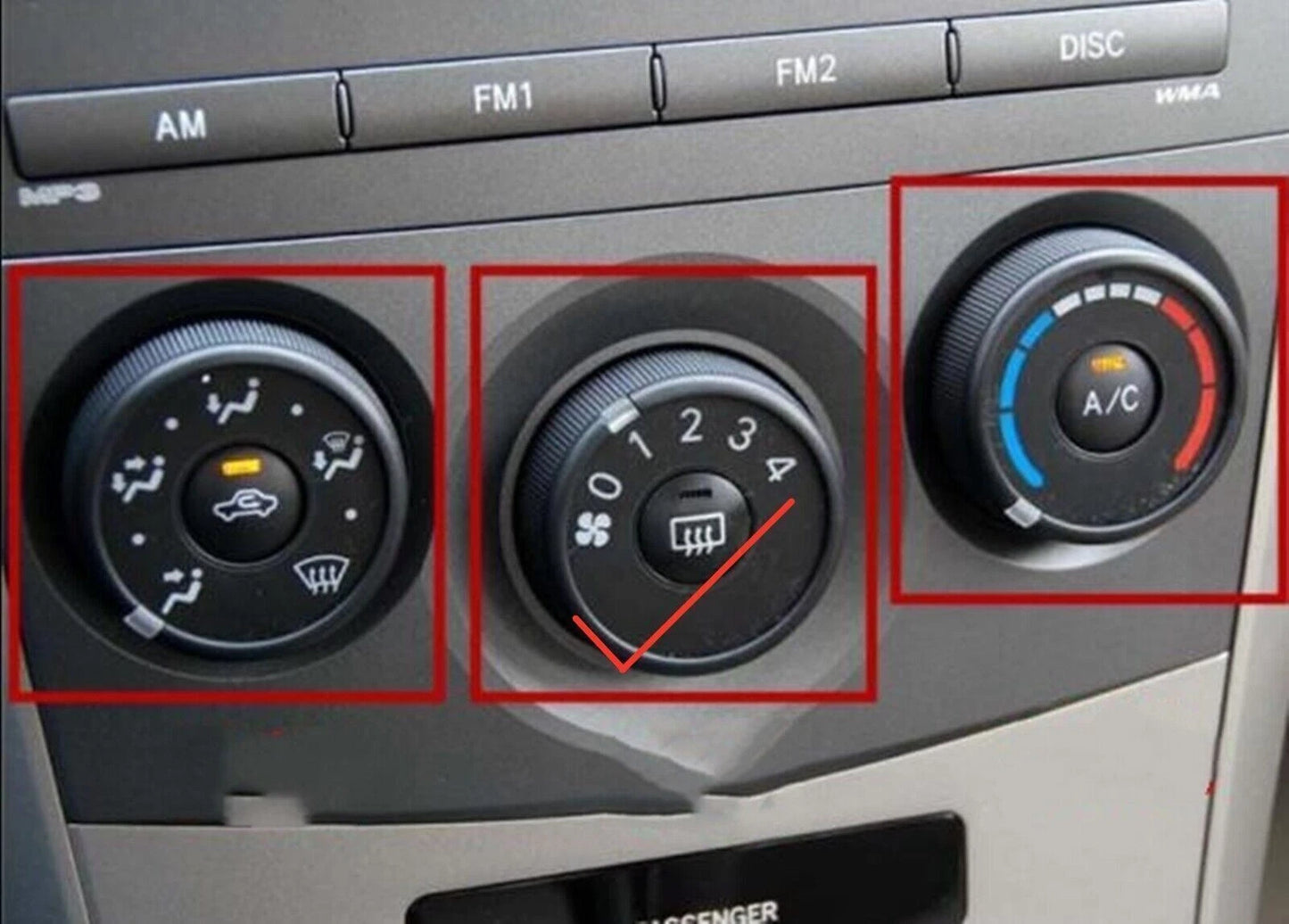 A/C Wind Speed Switch Knob for Toyota Corolla Verso (2007-2013)