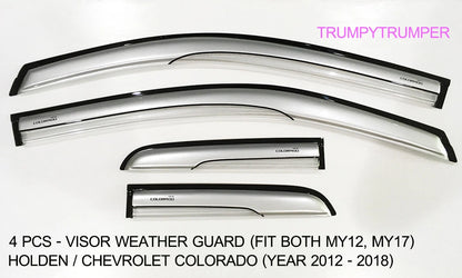 Visor Rain Shield Wind Deflector for Holden Colorado (2012-2017)