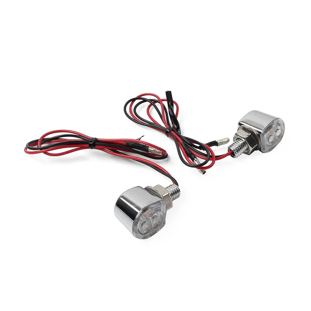 2 x Universal Mini Motorcycle Turn Signal Indicator Lights for Various Models