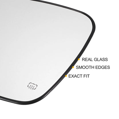 Left & Right White Mirror Glass with Back Heated for Chrysler & Dodge