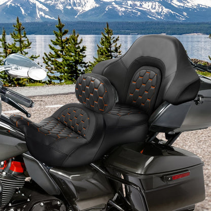 Rider Driver Passenger Seat & Backrest for Harley Electra Street Glide (14-23)
