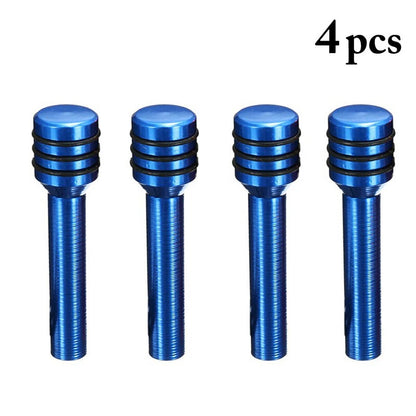 4 x Blue Car Interior Door Lock Knob Pull Pins Covers