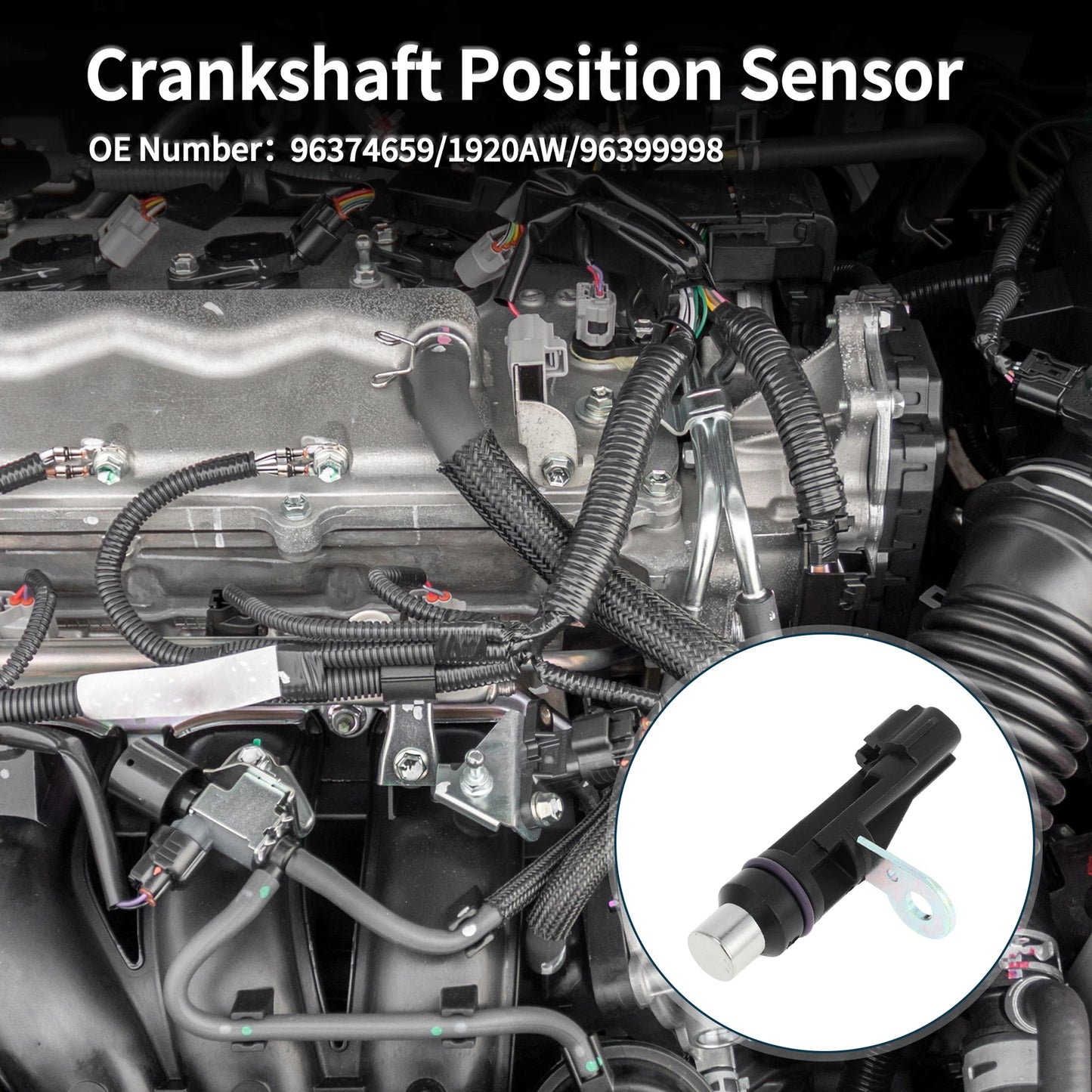 Crankshaft Position Sensor for PEUGEOT 206 1.6i (1998-2000)
