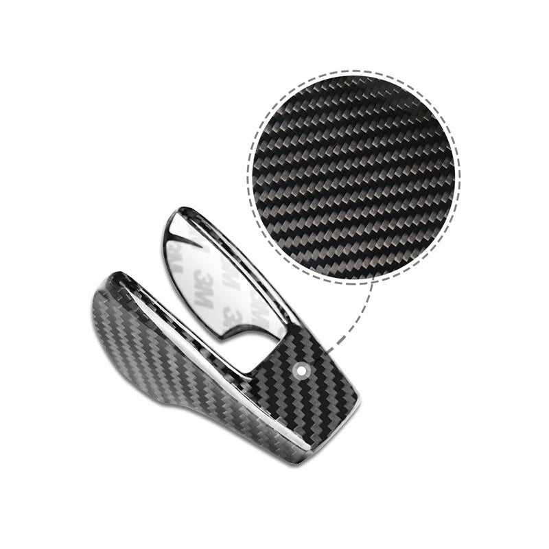 Car Carbon Fiber Side Gear Shift Knob Cover Trim Fit For Subaru Forester 2013-18