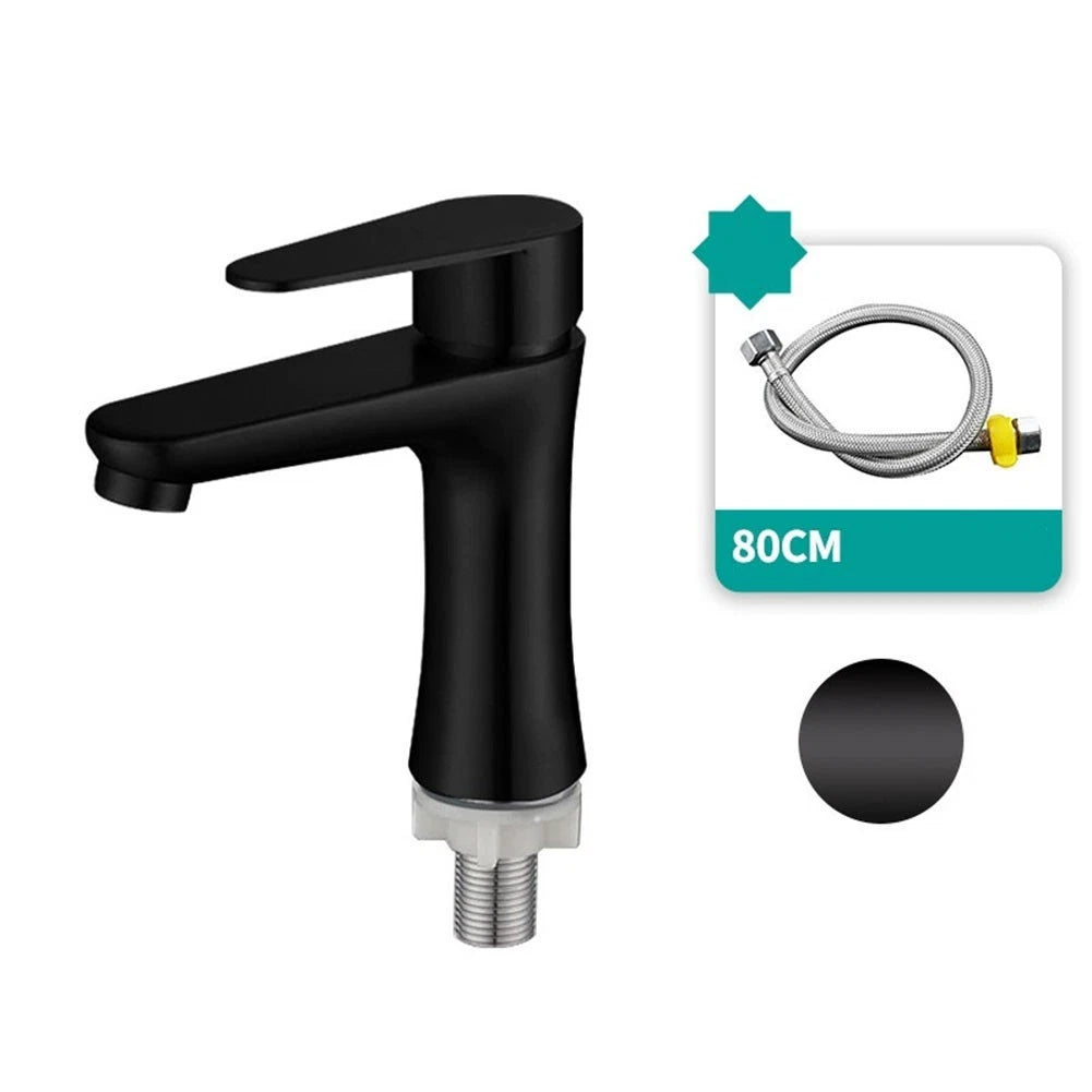 Stainless Steel Cold Water Sink Faucet with Connection Hose for RV