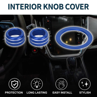 Engine Start Button Knob Cover Ring 3 x for Subaru WRX (2022-2023) Blue