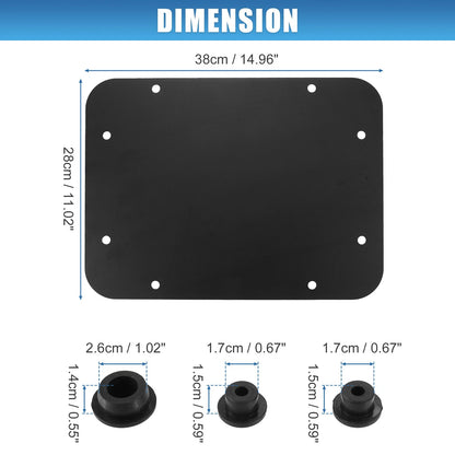Tailgate Vent Spare Tire Carrier Delete Plate for Jeep Wrangler (2007-2018)