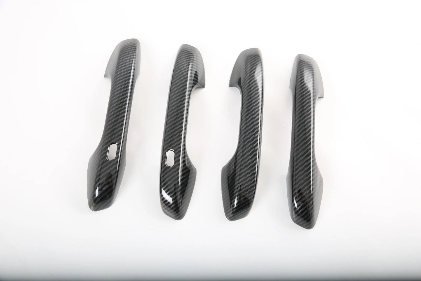 ABS Carbon Fiber Door Handle Smart Keyhole Cover Trim for Kia Sorento (2021-2023)