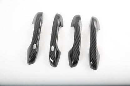 ABS Carbon Fiber Door Handle Smart Keyhole Cover Trim for Kia Sorento (2021-2023)