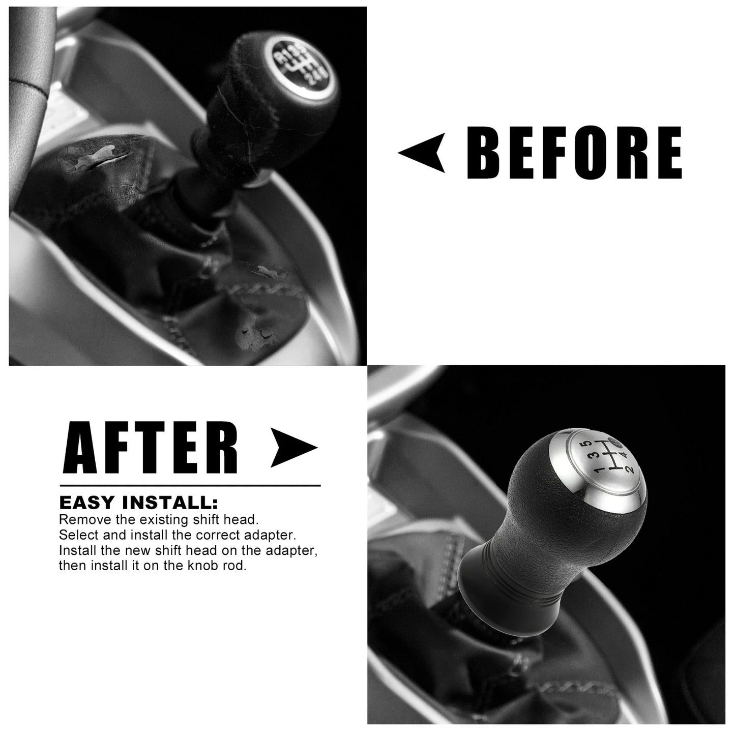 5 x Speed Manual Gear Stick Shift Knob for Toyota Yaris (2005–2010)