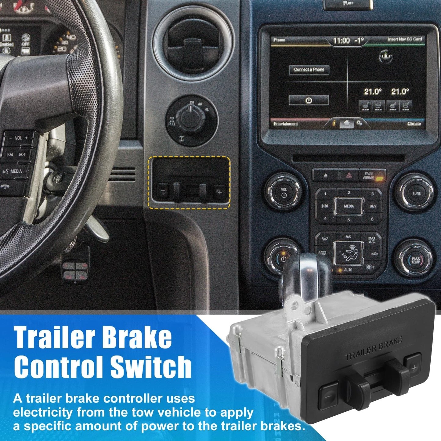 3 x Trailer Brake Control Switch for Ford F-150 (2011-2014)