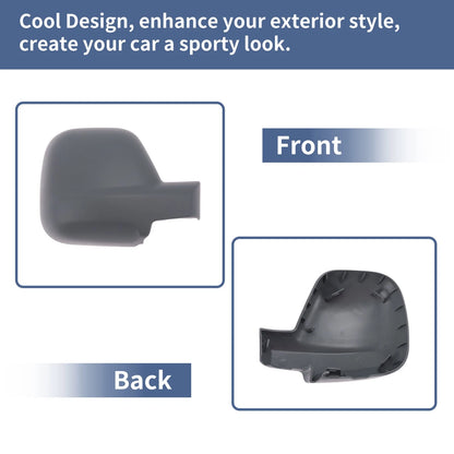 Right Passenger Side Mirror Cover Cap Grey for Citroen Berlingo (2008-2018)