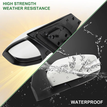 Left Side Door Mirror for Nissan Sentra (2016-2019) Manual Folding White