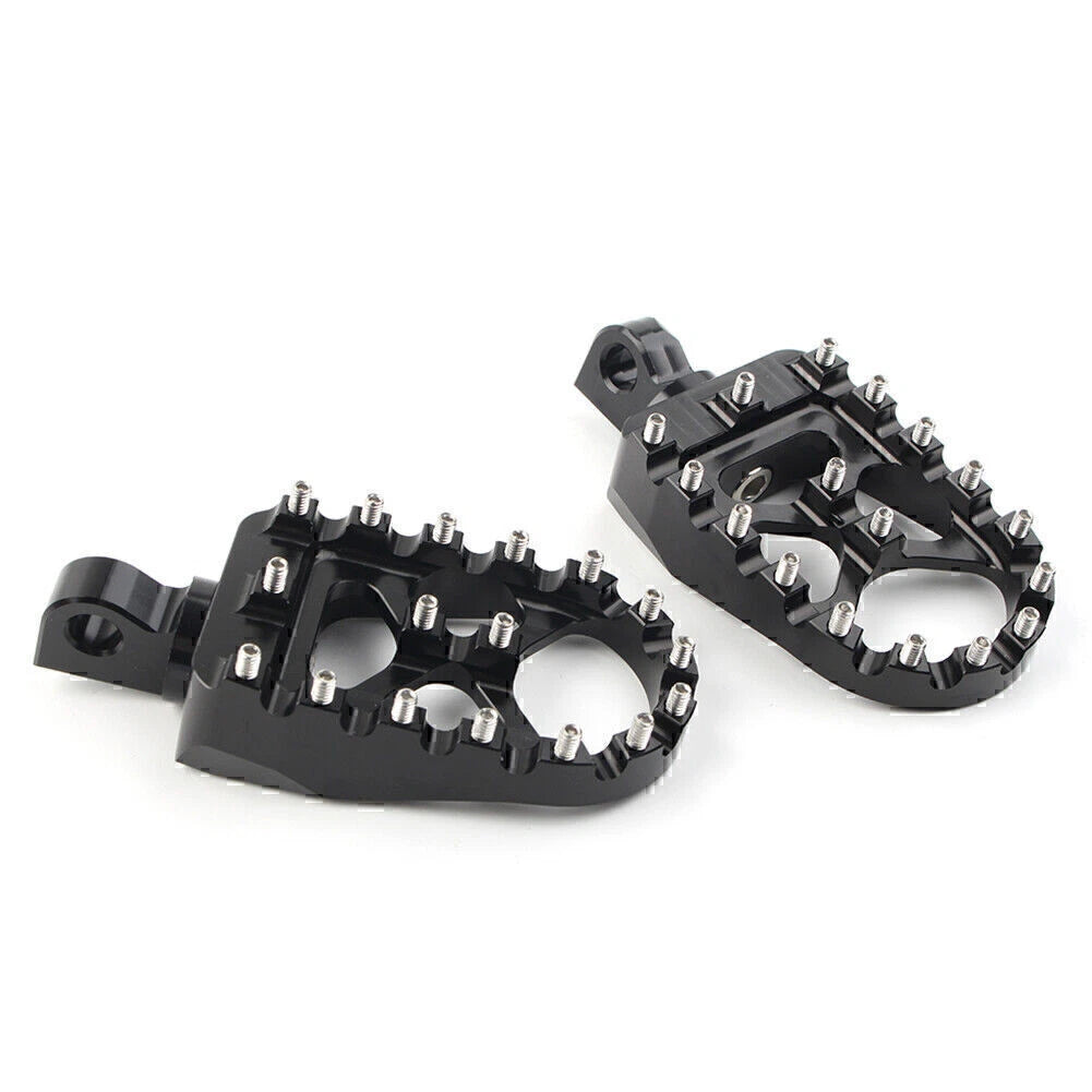 Black  Wide Fat Foot Pegs MX Style for Harley Dyna Sportster Bobber