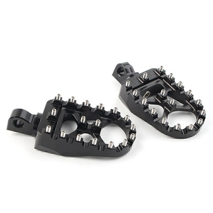 Black  Wide Fat Foot Pegs MX Style for Harley Dyna Sportster Bobber