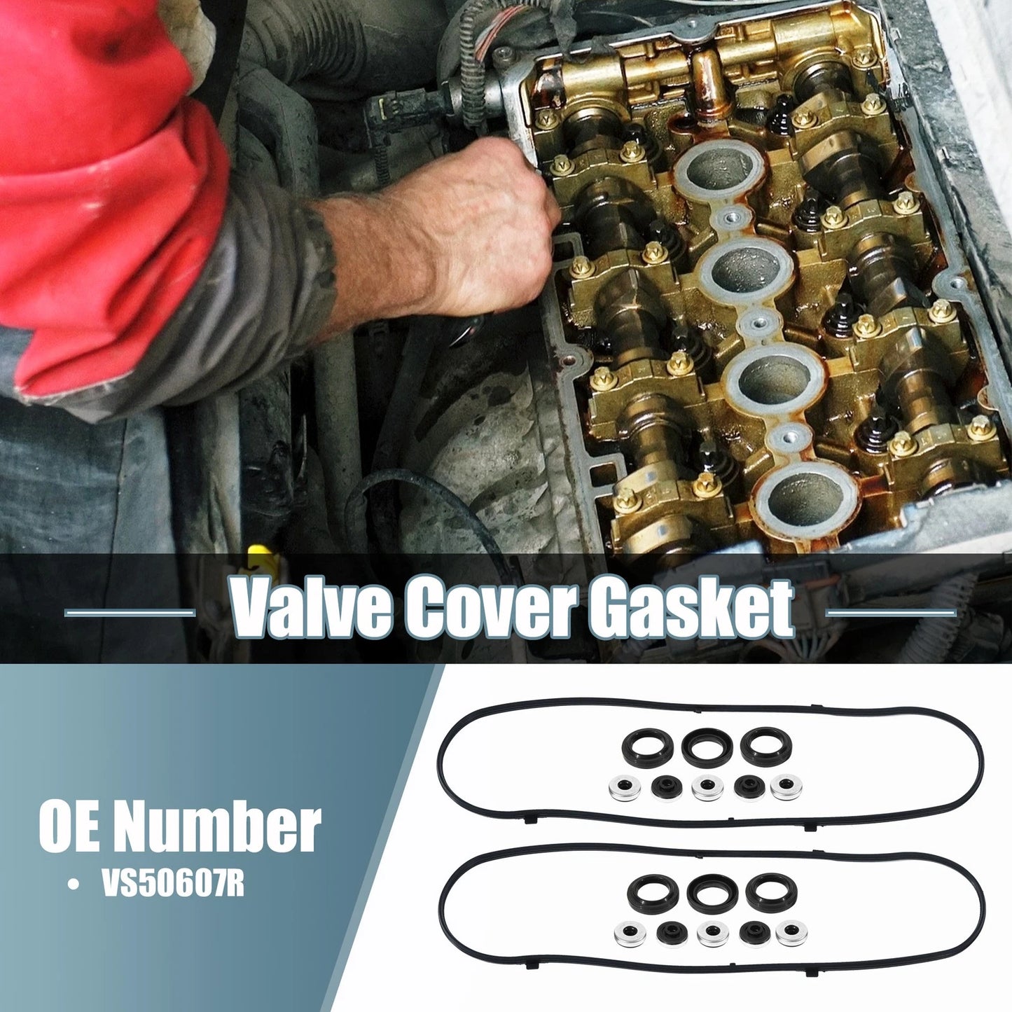 Valve Cover Gaskets for Honda Odyssey (2005-2009) Rubber Black
