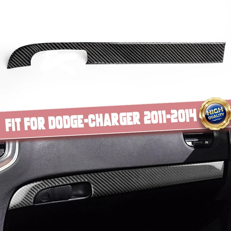 Carbon Fiber Storage Box Stripe Sticker Cover for Dodge Charger (2011-2014)