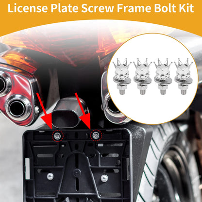 M6 / 35mm / License Plate Screws Cover 4Pcs for Universal Motorcycle