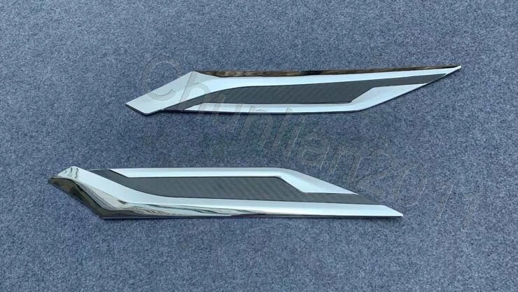 Chrome Front Eyebrow Side Stripe Cover Trim for Toyota RAV4 (2019-2023)