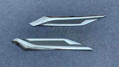 Chrome Front Eyebrow Side Stripe Cover Trim for Toyota RAV4 (2019-2023)