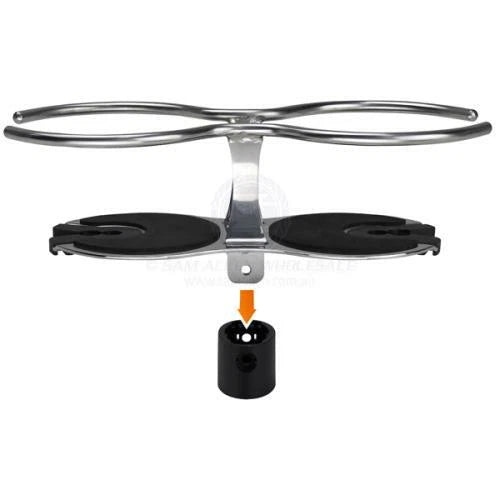 Boat Wine Glass / Drink Holder Polished Stainless Steel Surface Mount