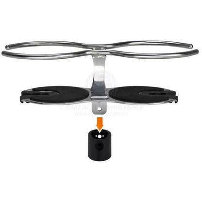 Boat Wine Glass / Drink Holder Polished Stainless Steel Surface Mount