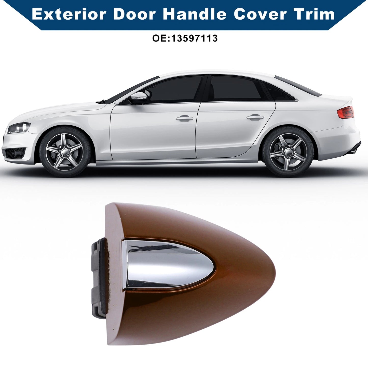 2 x Exterior Door Handle Cover Trim Orange for Buick LaCrosse (2017–2019)