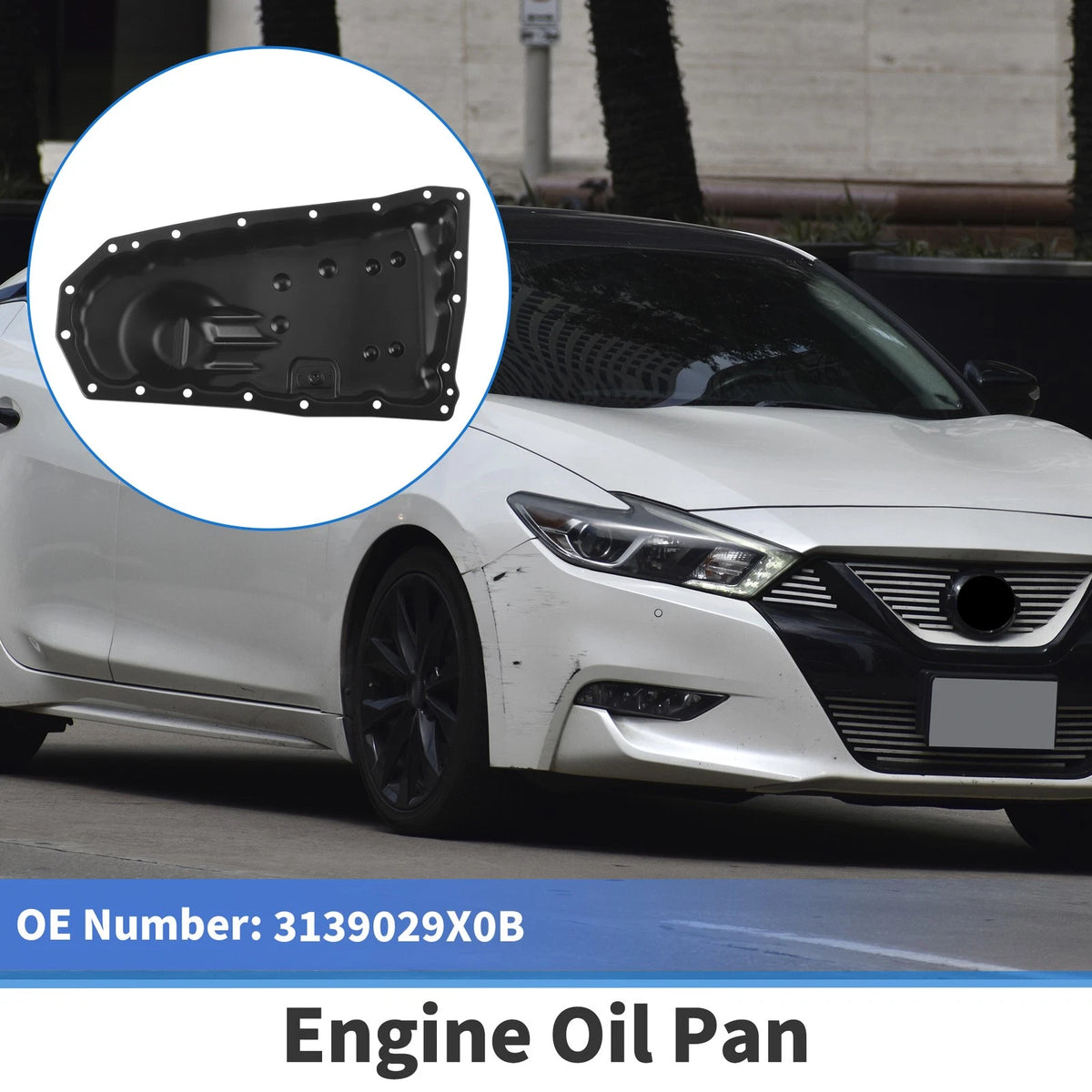 Engine Oil Pan for Nissan Altima 2017-2018 Aluminum Alloy Black