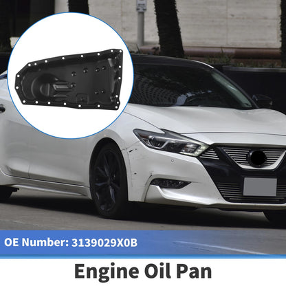 Engine Oil Pan for Nissan Altima 2017-2018 Aluminum Alloy Black