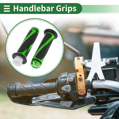 7/8" 22mm Hand Grips Cover Kit for Motorcycle Green