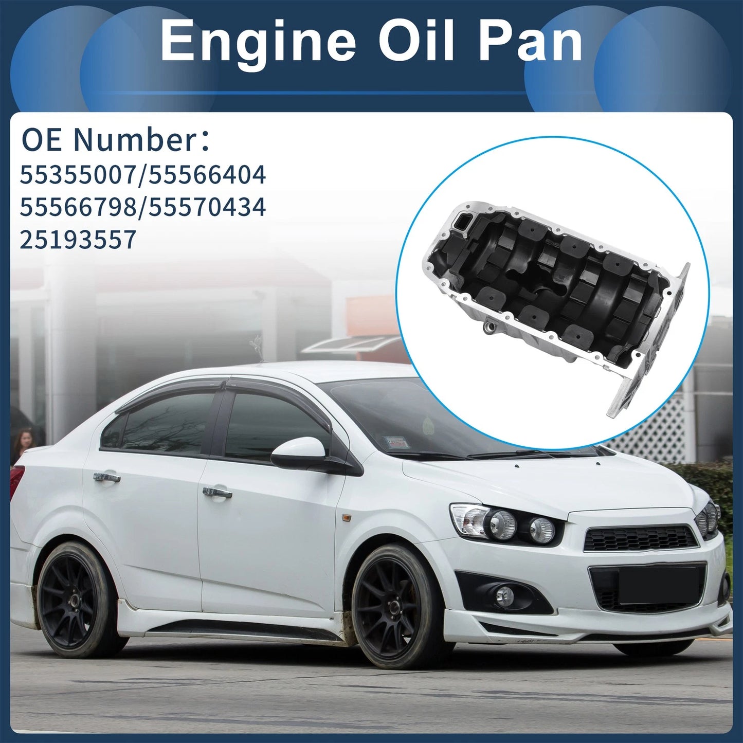 1 Pc Engine Oil Pan for Chevrolet Sonic (2011-2018) Aluminum
