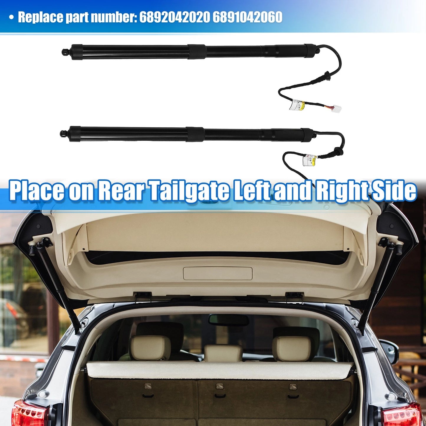 Pair Power Rear Tailgate Lift Supports for Toyota RAV4 (2013-2018)