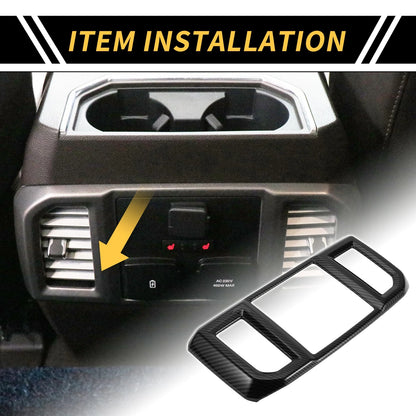 Rear Air Vent Armrest AC Outlet Panel Cover Trim for Ford F-150 (2015-2020)