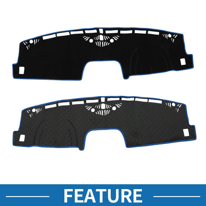 Dash Cover Mat for Ford Maverick 2022-2024 Sun Protector Pad Black Blue