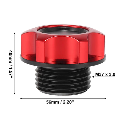 Red Aluminum Alloy Gas Engine Oil Filler Cap Cover for Toyota Camry (2007-2011)